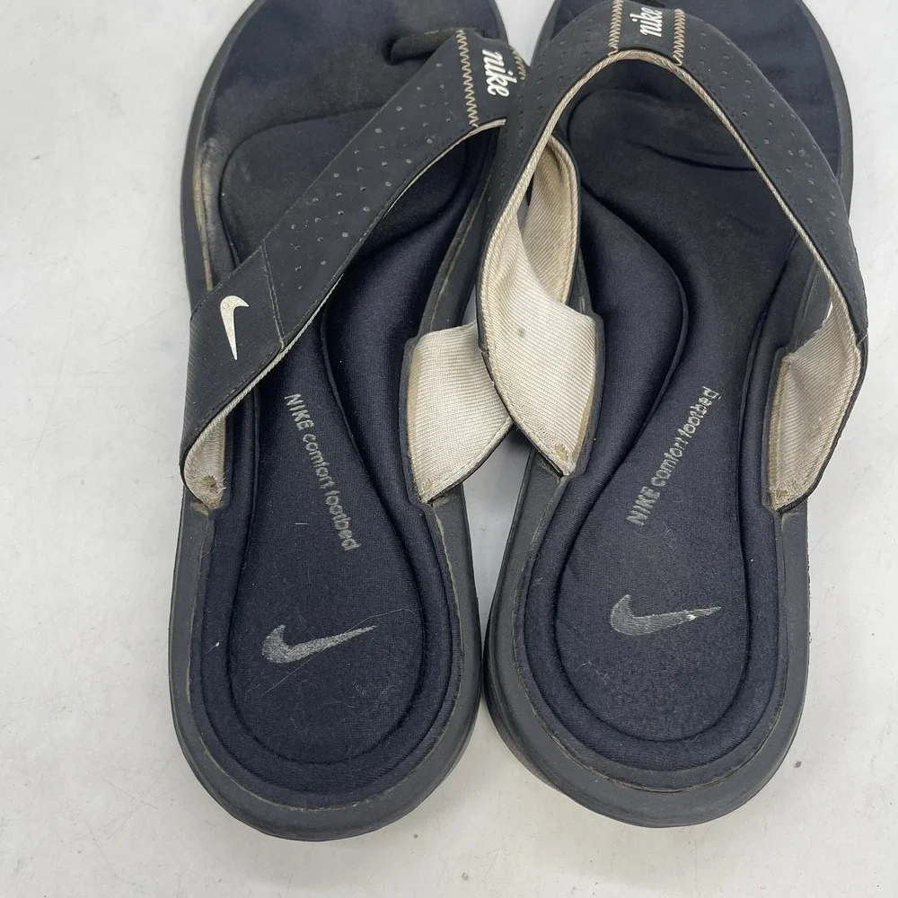 Nike Celso Flip Flops Womens 11 Sandal Slip On 307812 Black Casual Comfort